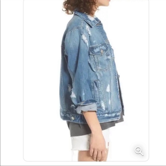 BP Super Distressed Soft Denim Trucker Jacket - Picture 2 of 14